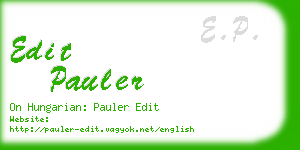 edit pauler business card